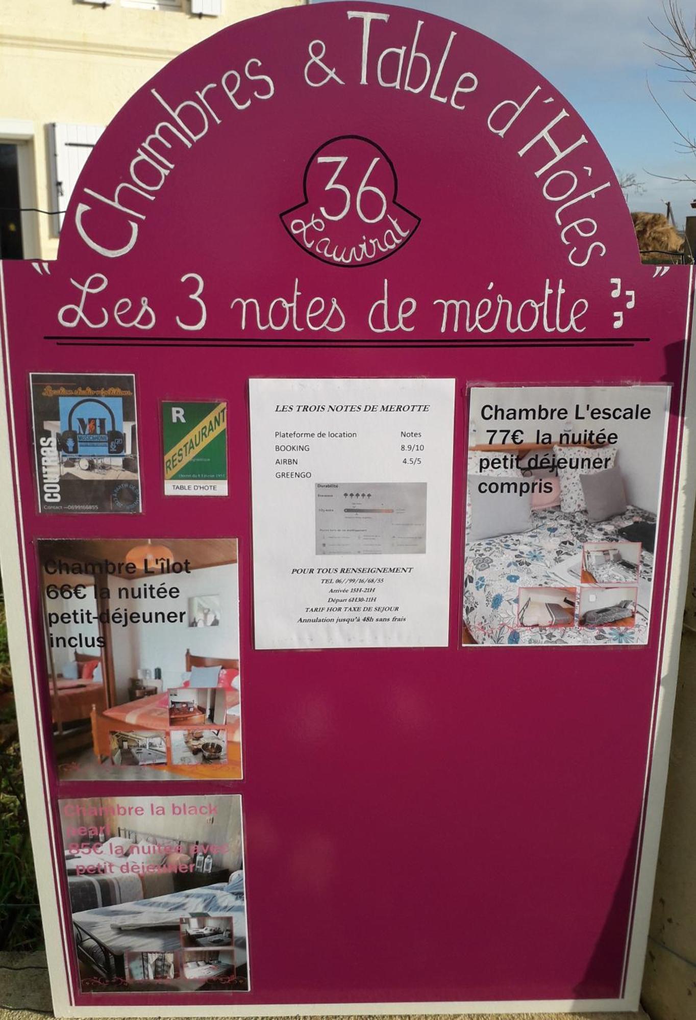Les 3 Notes De Merotte Coutras Εξωτερικό φωτογραφία